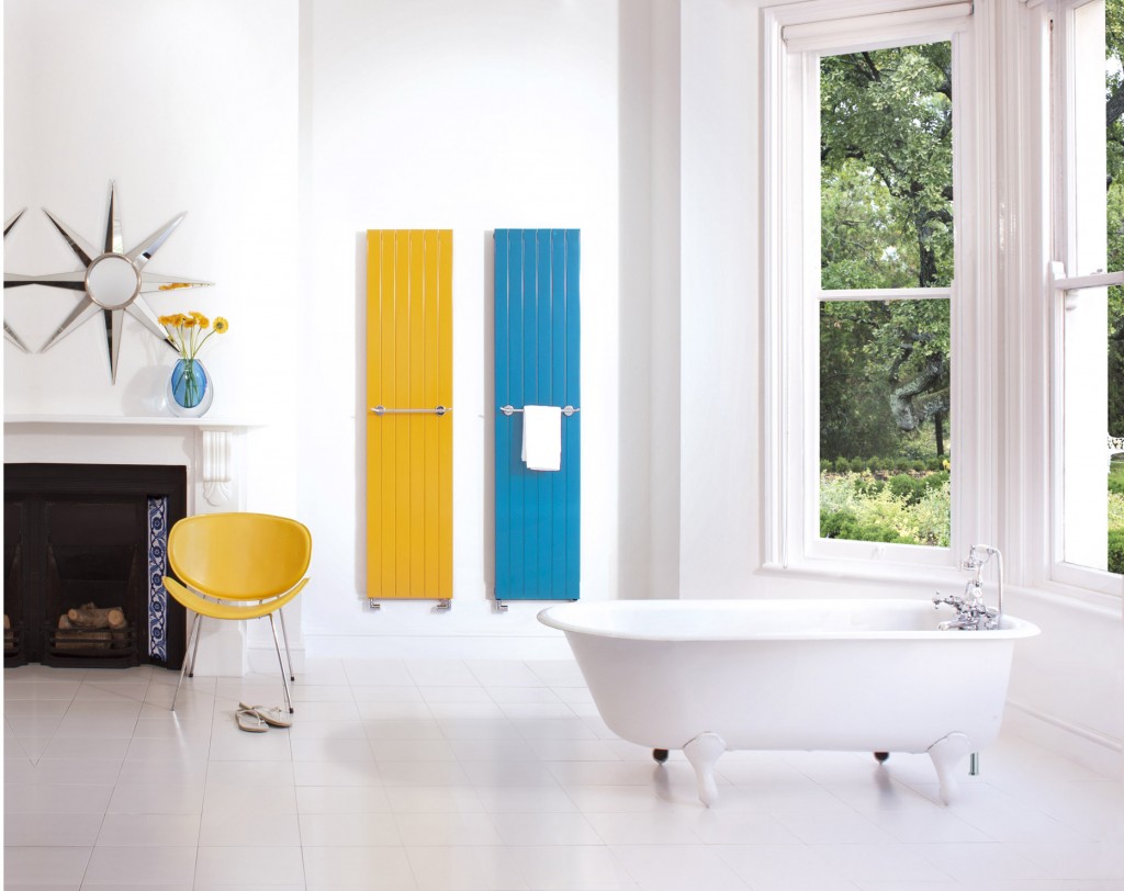 Bisque Decorative Panel - Sun Yellow & Steel Blue