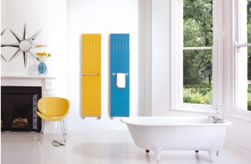 Bisque Decorative panel - Sun Yellow & Steel Blue